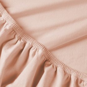 Billerbeck Rebeka Jersey fitted bed sheet - Strawberry cream