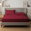 SleepStudio Jersey Fitted Sheet Burgund