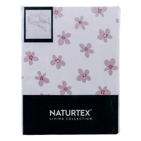 Naturtex 3-piece cotton-satin bed sheet set - Blossom