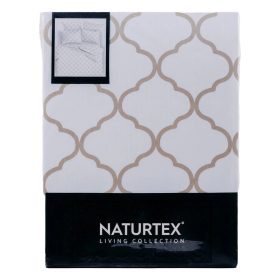 Naturtex 3-piece cotton-satin bed sheet set - Desert
