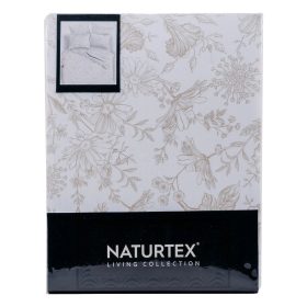 Naturtex 3-piece cotton-satin bed sheet set - Margaret
