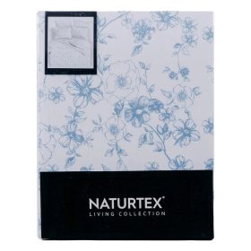 Naturtex 3-piece cotton-satin bed sheet set - Poppy