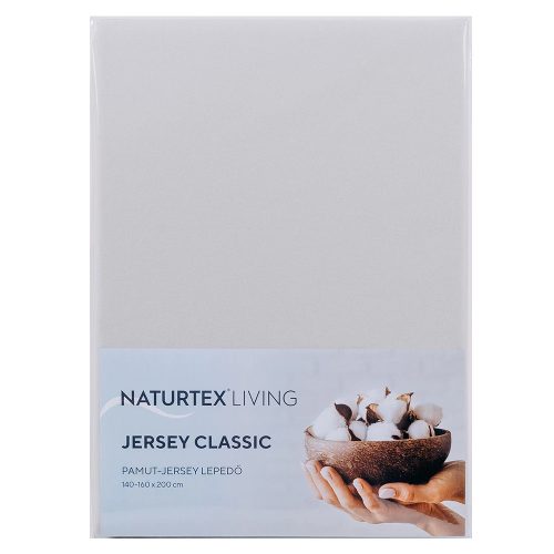 Naturtex Jersey fitted sheet Fog  90-100x200 cm