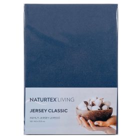 Naturtex Jersey fitted sheet - Iron Blue