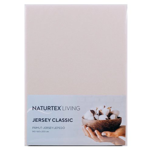 Naturtex Jersey fitted sheet Sand 180-200x200 cm