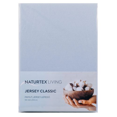 Naturtex Jersey fitted sheet Sky Blue 180-200x200 cm