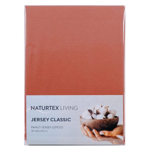 Naturtex Jersey fitted sheet Terracotta 140-160x200 cm