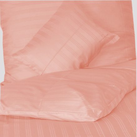 Billerbeck Réka 3-piece cotton-satin bed linen set - Strawberry cream