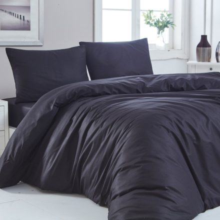 Naturtex 3-piece cotton bed linen set - Black