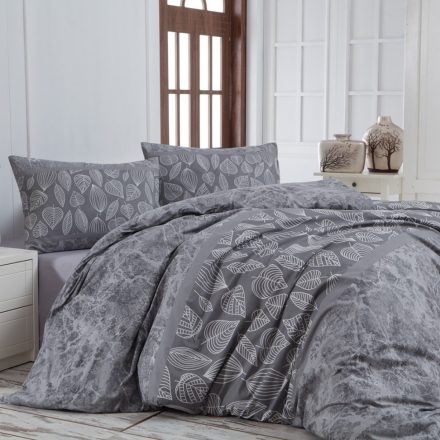 Naturtex 5-piece cotton bed linen set - Grey forest