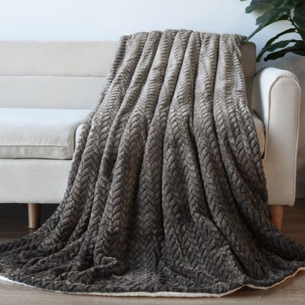 Naturtex polyester blanket - Ombre grey 150x200 cm
