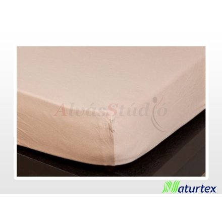 Naturtex Jersey fitted bed sheet - Sand brown  90-100x200 cm
