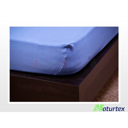 Naturtex Jersey fitted bed sheet - Medium blue 140-160x200 cm